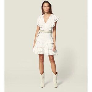 NWOT Etoile Isabel Marant Audrey White Linen Dress Size 34 (2)
